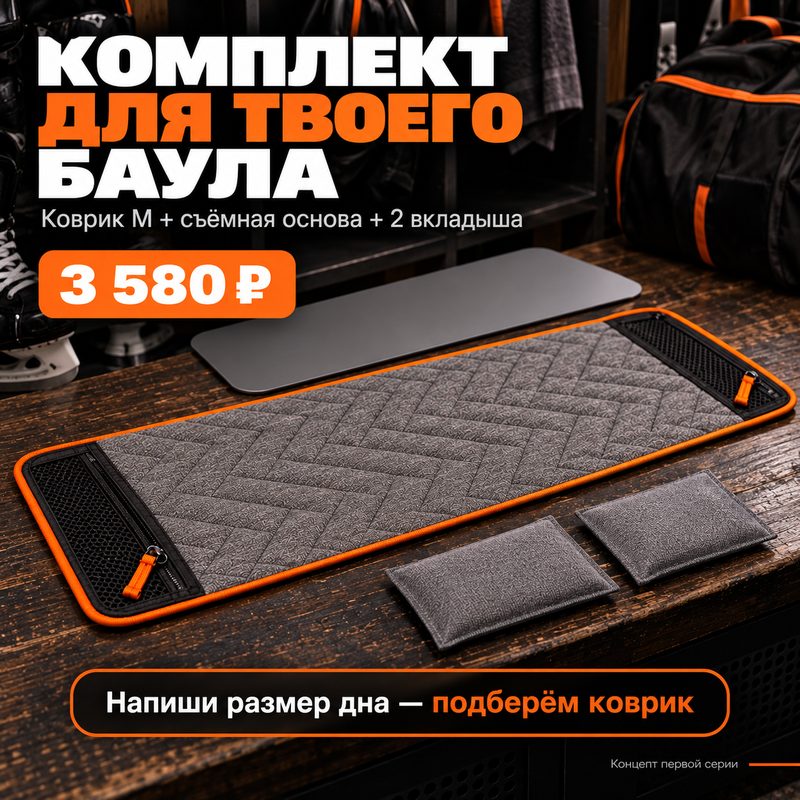 Карточка: коврик M, съёмная основа и два вкладыша